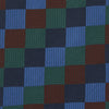 Navy and Blue Checkerboard Jacquard Wool Tie