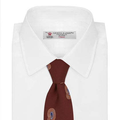 Red Pulse Paisley Silk Tie