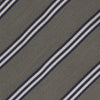 View 3 of product Grey Diagonal Stripe Cotton and Silk Tie