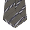 View 4 of product Grey Diagonal Stripe Cotton and Silk Tie