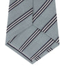 View 4 of product Powder Blue Diagonal Stripe Cotton and Silk Tie