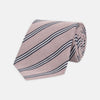 View 1 of product Pastel Pink Diagonal Stripe Cotton and Silk Tie