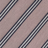 View 3 of product Pastel Pink Diagonal Stripe Cotton and Silk Tie