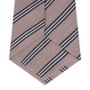 View 4 of product Pastel Pink Diagonal Stripe Cotton and Silk Tie
