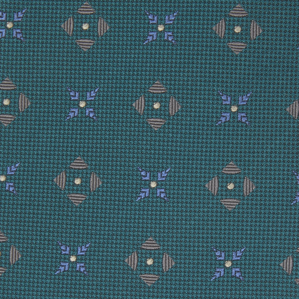 Turquoise Crosses Silk Tie