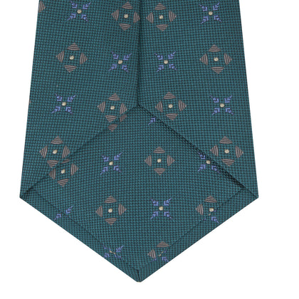 Turquoise Crosses Silk Tie Image 3