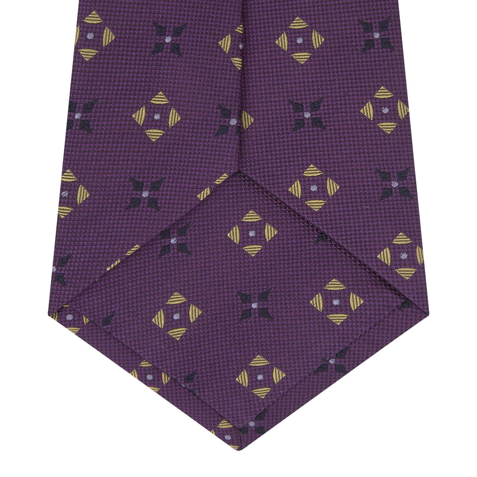 View 4 of product Purple Crosses Silk Tie