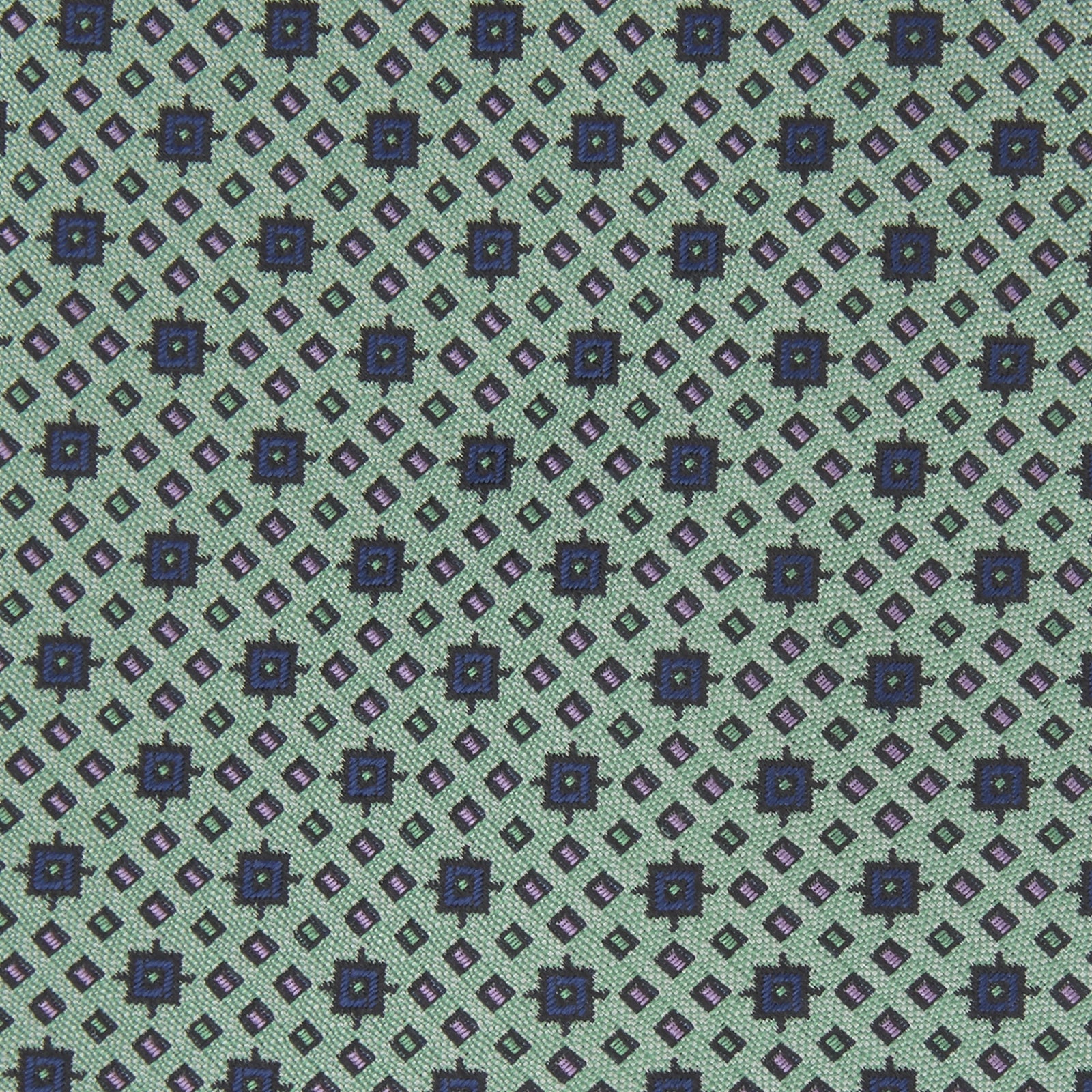 View 3 of product Leaf Green Geometric Silk Tie
