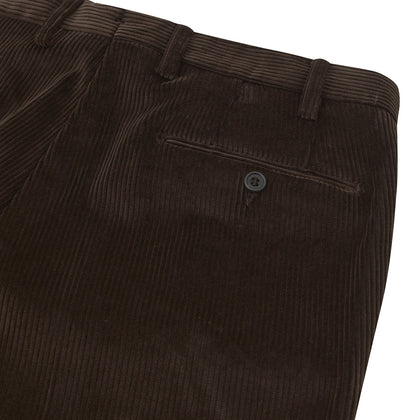 Chocolate Brown Corduroy Trousers Image 1