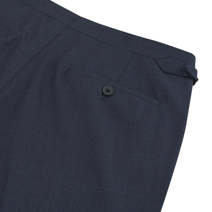 Harry Navy Check Wool Trousers Image 1