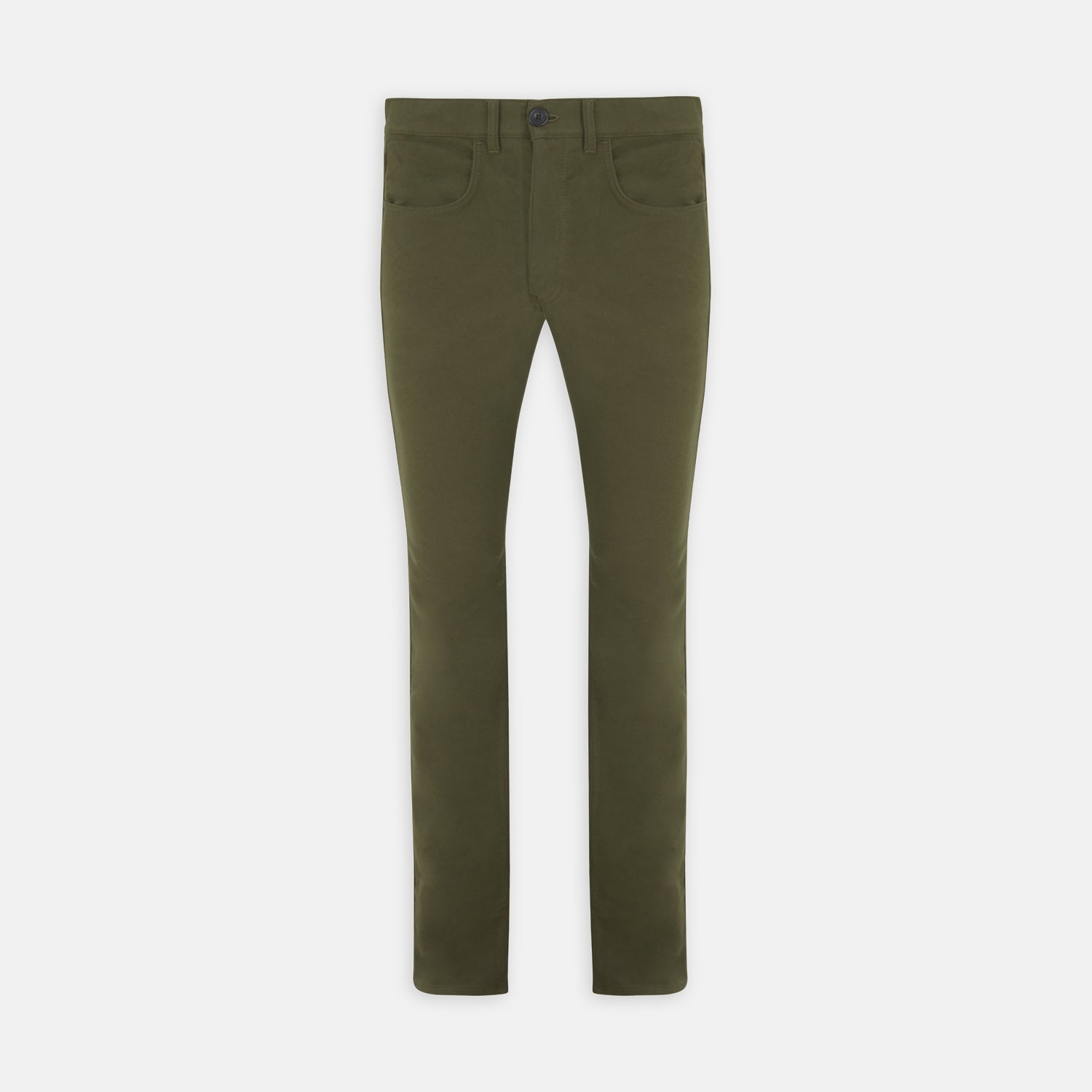 View 1 of product Hanley Dark Olive Moleskin 5-Pocket Trousers