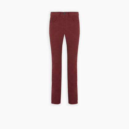 Hanley Maroon Moleskin 5-Pocket Trousers Image 3