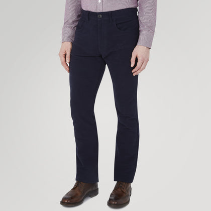Hanley Navy Moleskin 5-Pocket Trousers Image 1