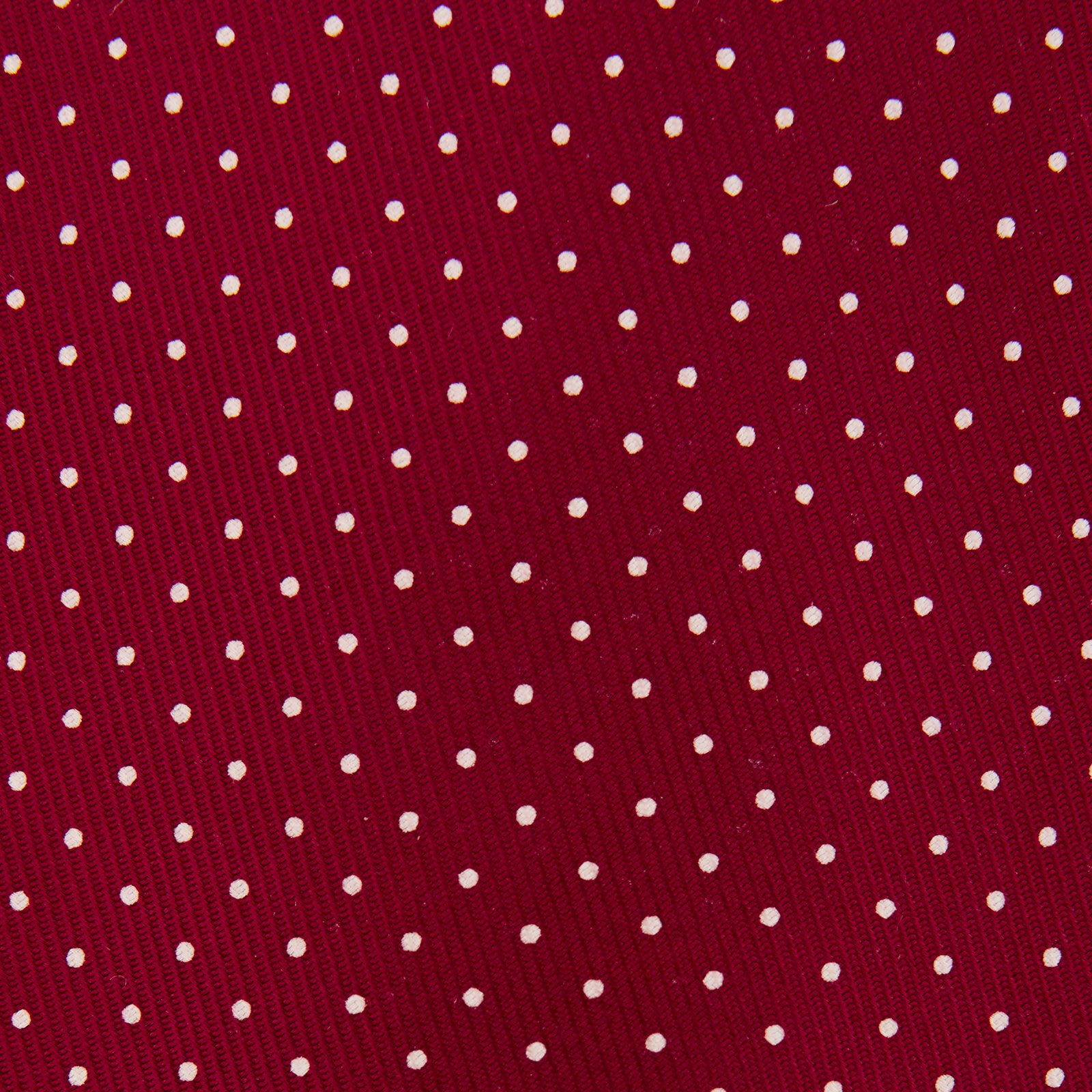 View 3 of product Burgundy and White Small Spot Printed Silk Tie