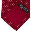 Burgundy and White Small Spot Printed Silk Tie