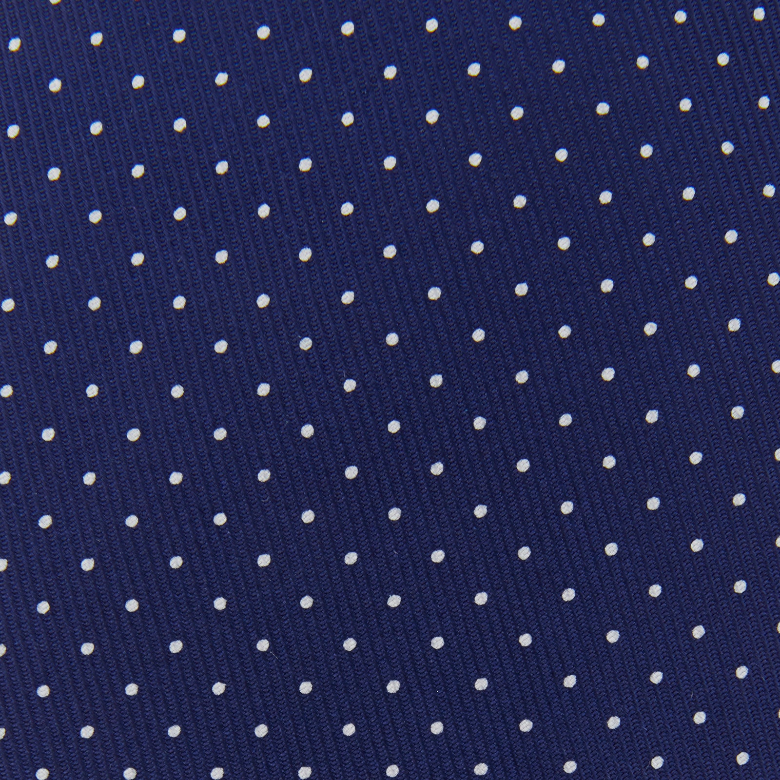 View 3 of product Blue and White Small Spot Printed Silk Tie