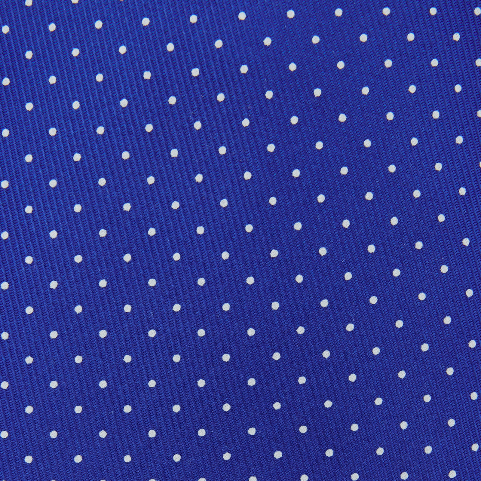 View 3 of product Slim Royal Blue and White Small Spot Printed Silk Tie