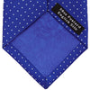 View 4 of product Slim Royal Blue and White Small Spot Printed Silk Tie