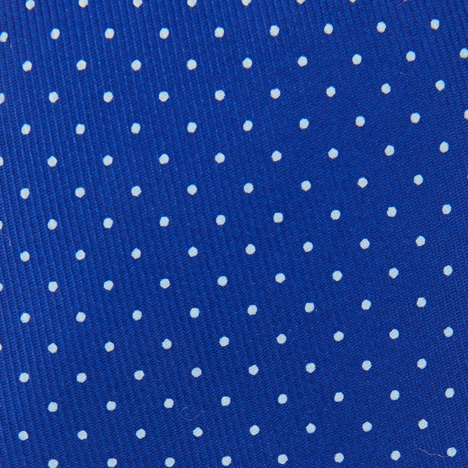 View 3 of product Royal Blue and White Small Spot Printed Silk Tie