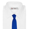 Slim Royal Blue and White Small Spot Printed Silk Tie