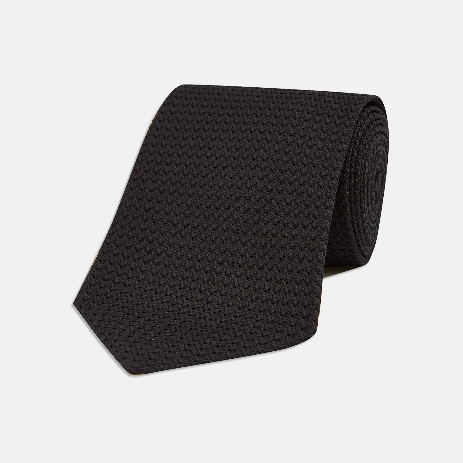 View 1 of product Long Black Grenadine Silk Tie