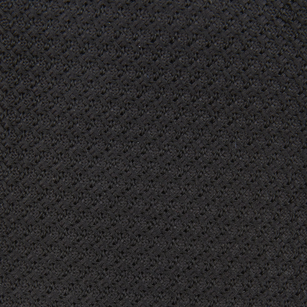 Slim Black Grenadine Silk Tie