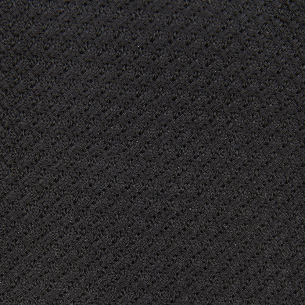 Long Black Grenadine Silk Tie