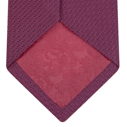 Wine Grenadine Silk Tie Image 3