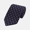 View 1 of product Seven-Fold Navy Churchill Spot Silk Tie