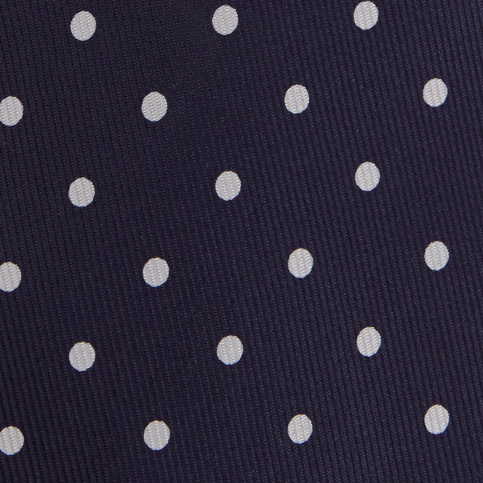 View 3 of product Seven-Fold Navy Churchill Spot Silk Tie