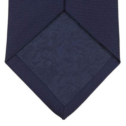Slim Navy Twill Silk Tie Image 2