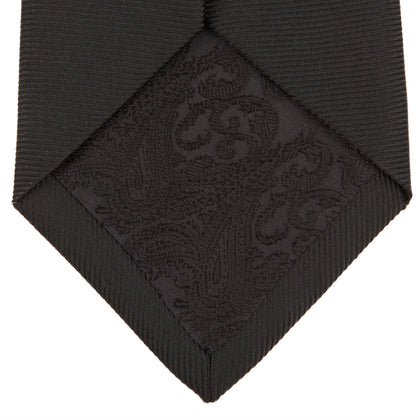 Black Twill Silk Tie Image 3