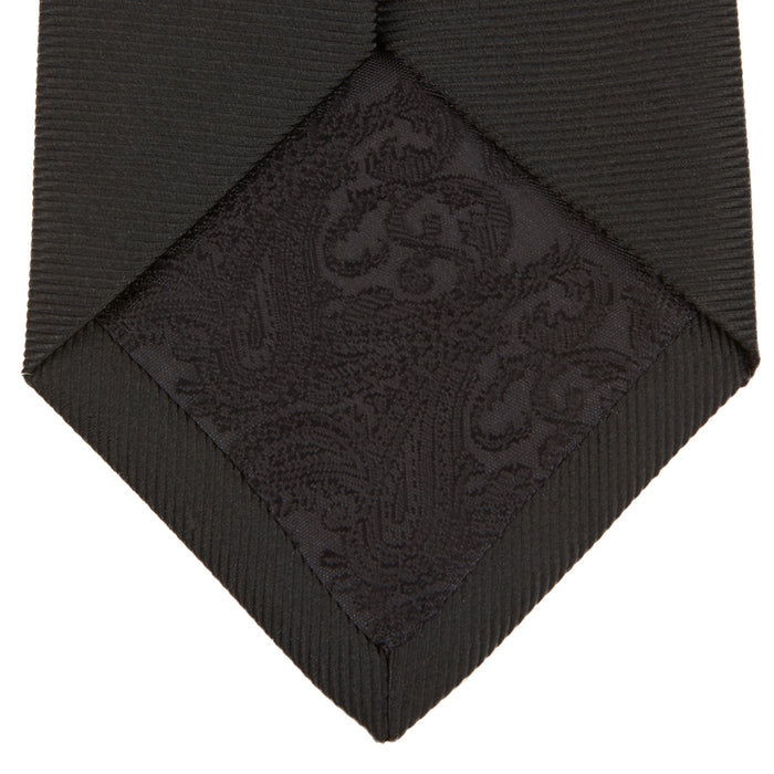 Black Twill Silk Tie Image 3