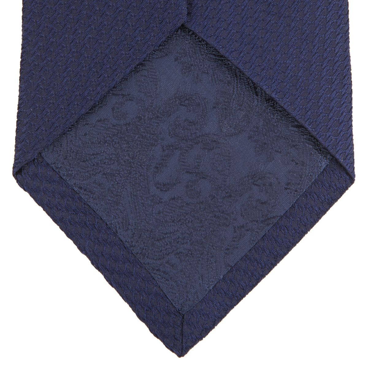 View 4 of product Long Navy Lace Silk Tie