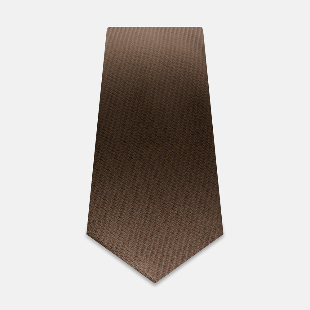 Brown Lace Silk Tie
