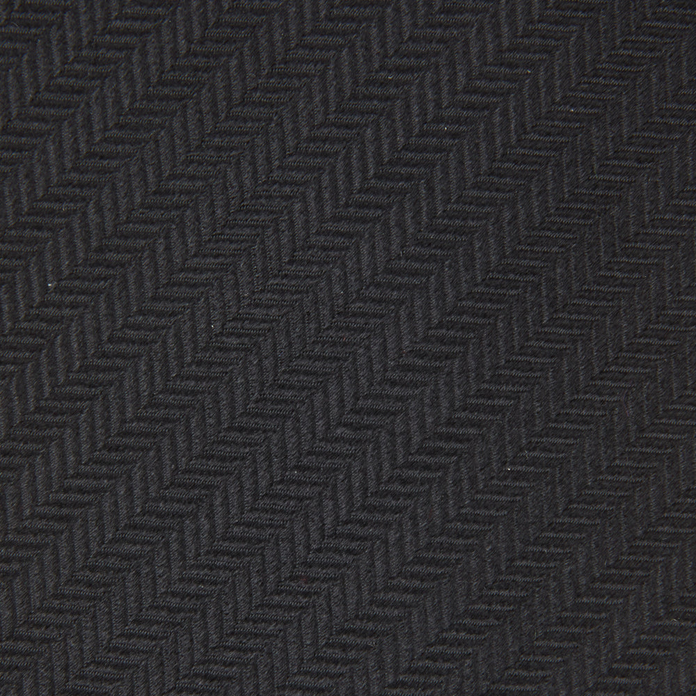 Black Herringbone Silk Tie