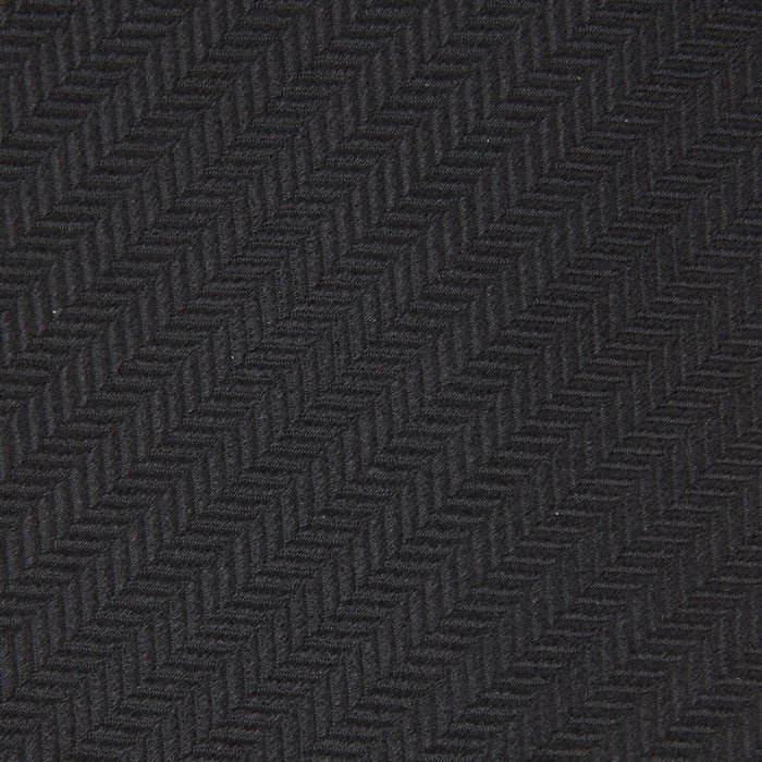 Black Herringbone Silk Tie Image 2