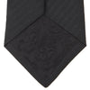 View 4 of product Long Black Herringbone Silk Tie