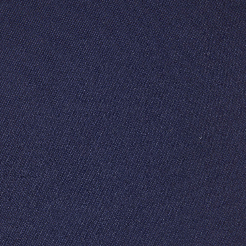 Long Navy Plain Satin Silk Tie