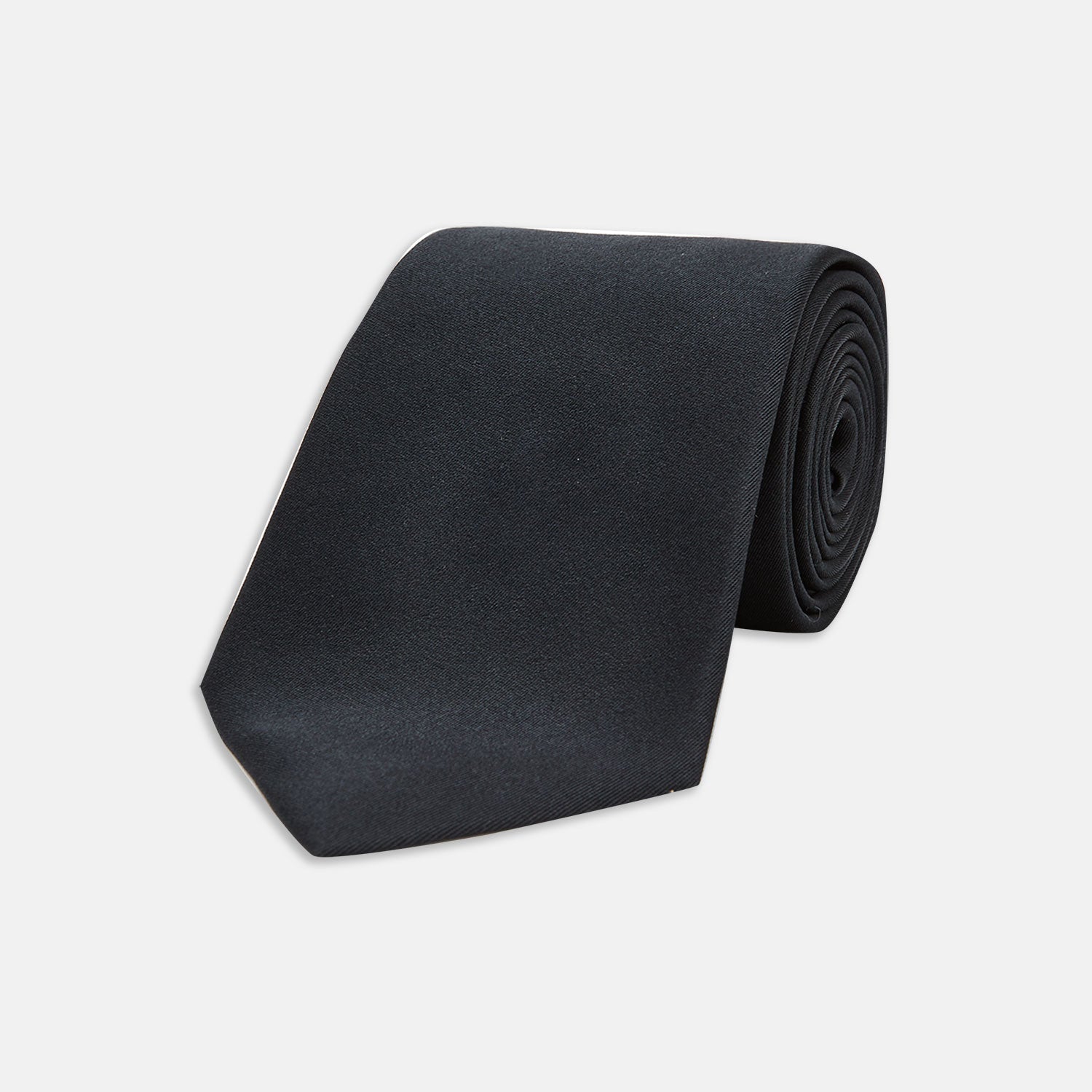 View 1 of product Black Plain Satin Silk Tie
