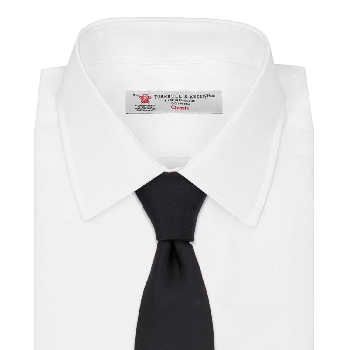 View 2 of product Black Plain Satin Silk Tie