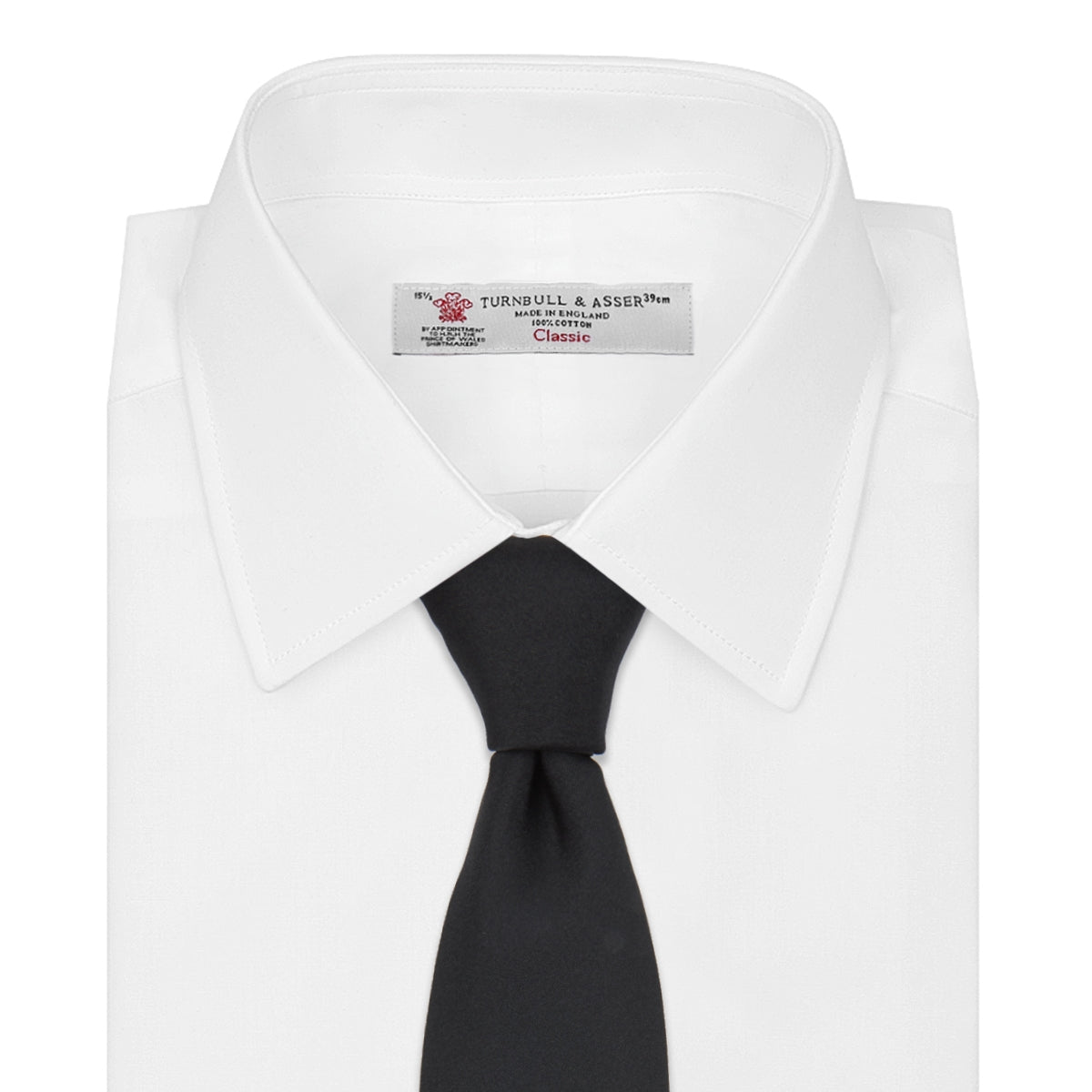 View 2 of product Slim Black Plain Satin Silk Tie