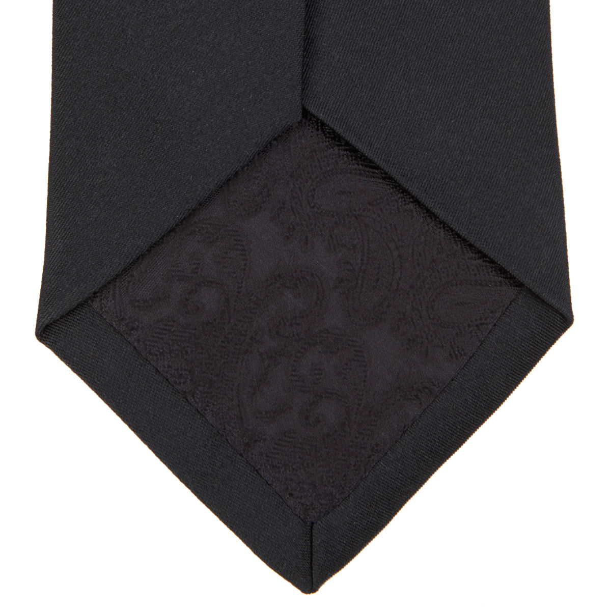 View 4 of product Black Plain Satin Silk Tie