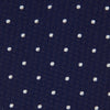 View 3 of product Navy and White Spot Lace Silk Tie