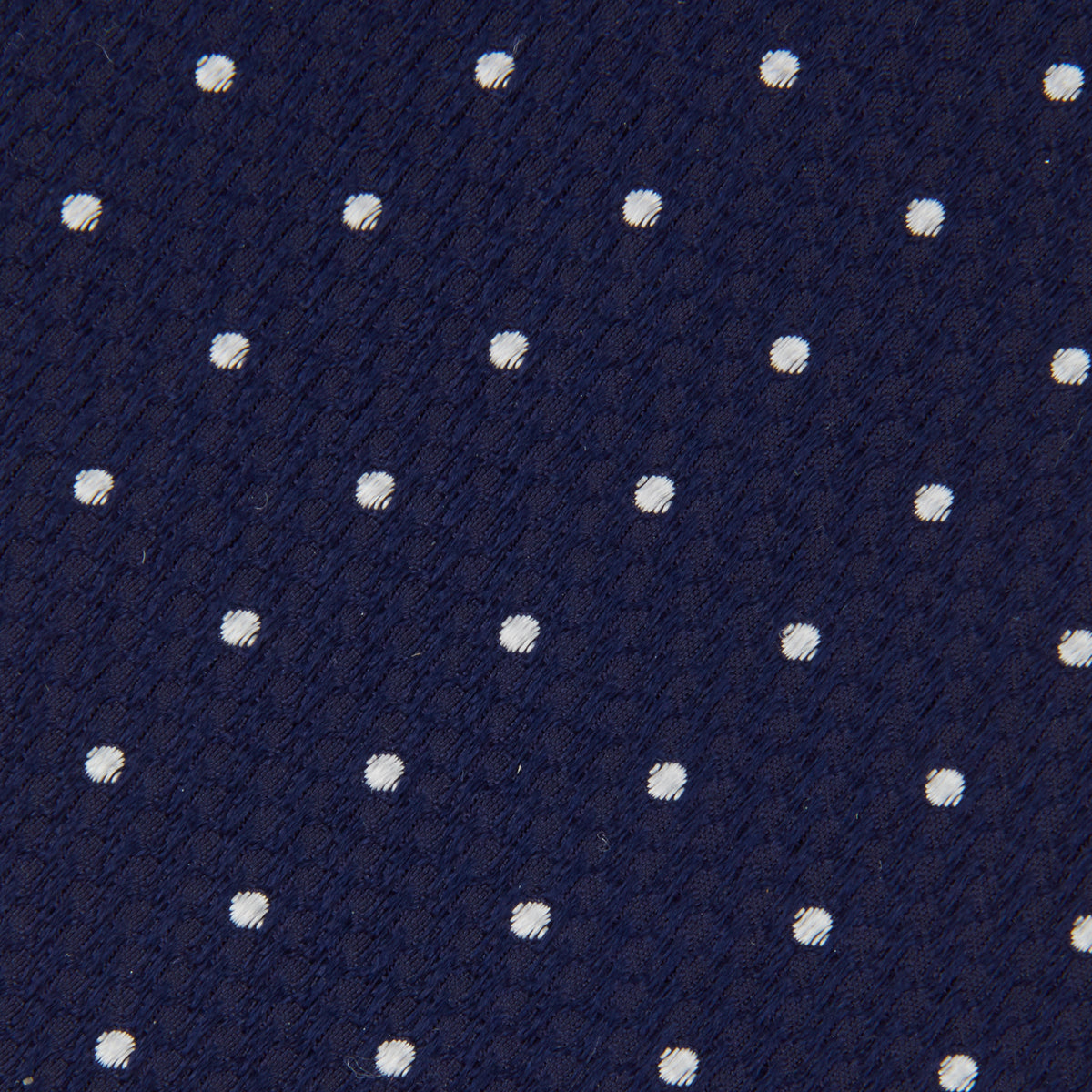 View 3 of product Navy and White Spot Lace Silk Tie