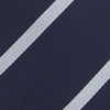 View 3 of product Slim Navy and White Blazer Stripe Repp Silk Tie