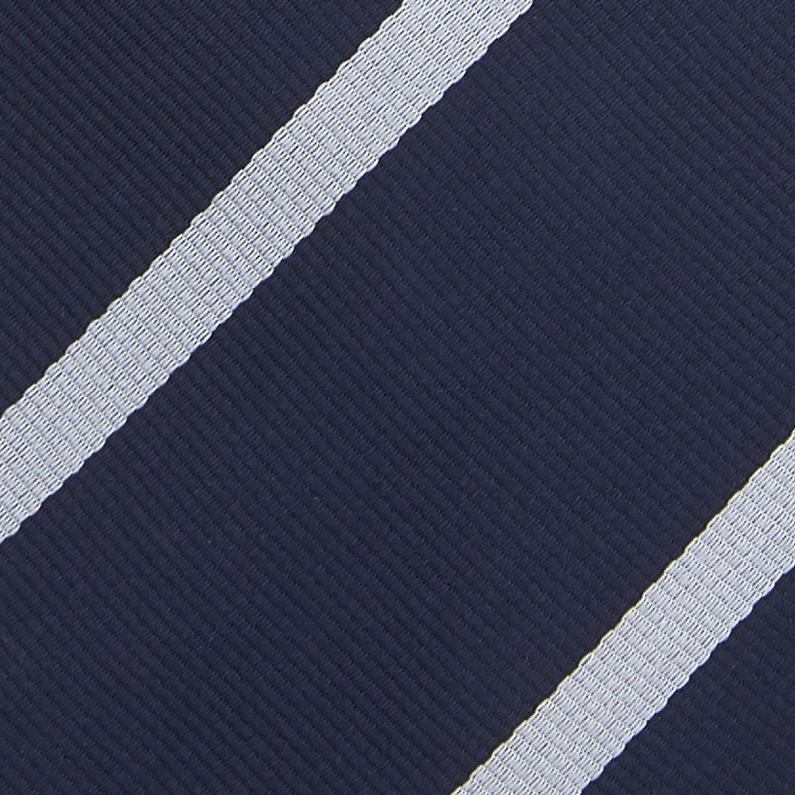 View 3 of product Slim Navy and White Blazer Stripe Repp Silk Tie