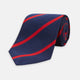 Navy and Red Blazer Stripe Repp Silk Tie