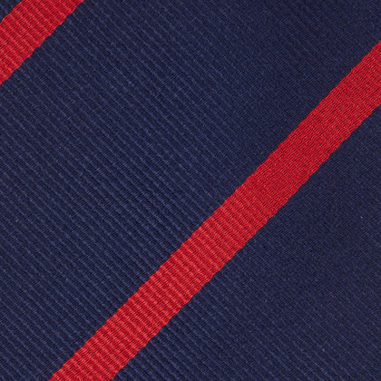 Navy and Red Blazer Stripe Repp Silk Tie Image 2