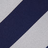 View 3 of product Navy and Off-White Block Stripe Repp Silk Tie
